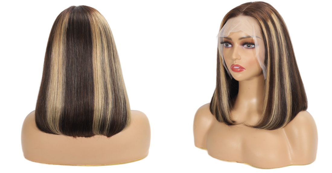 KERWEI HAIR-Highlight Bob Wig Human Hair