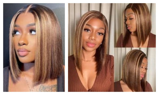 KERWEI HAIR-bob wig human hair 13x4 frontal lace wig